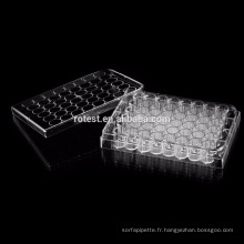 plaques de culture cellulaire en plastique jetables avec couvercle 48 trous